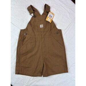 carhartt shortalls Toddler Toddler 2t Brown Ox5401 NWT Canvas Cargo Outdoor Play